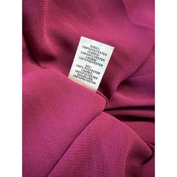 Ramy Brook Sadie Long Sleeve Pleated Midi Dress Size XS PLBRY Shoulder Pads - Picture 11 of 16